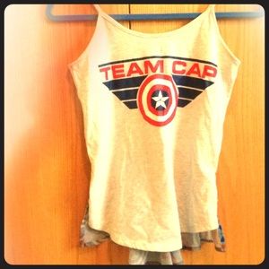 Juniors Captain America tank top